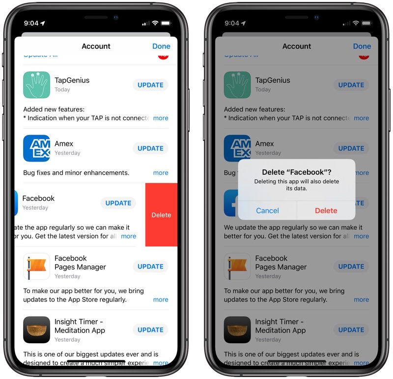 iOS 13 Lets You Delete Apps Right From the Update List