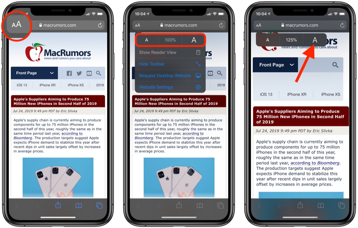 Сафари текст. Iphone x zoomer.