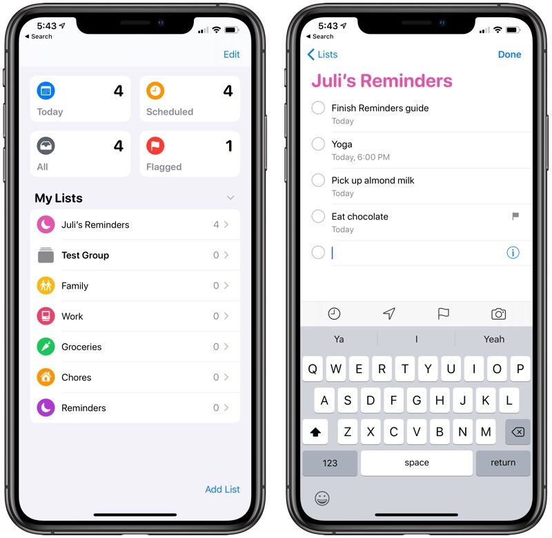 Reminders Complete Guide to iOS 13 MacRumors