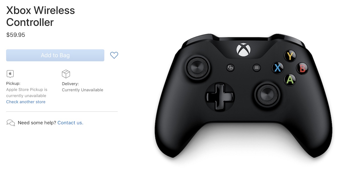 photo of Apple Adds Microsoft's Xbox Wireless Controller to its Online Store image