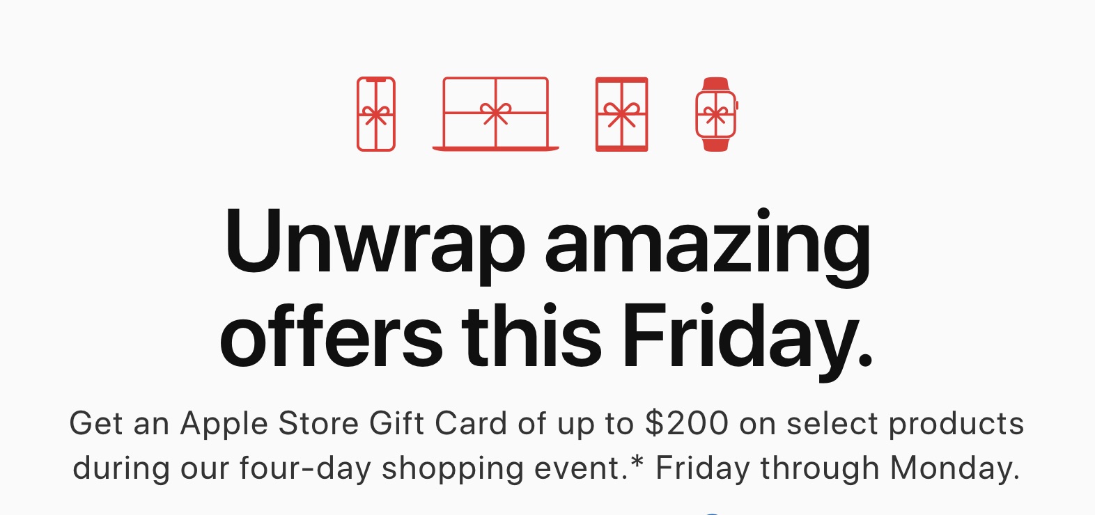 Apple Offering Up to $200 Gift Card With Select Products on Black