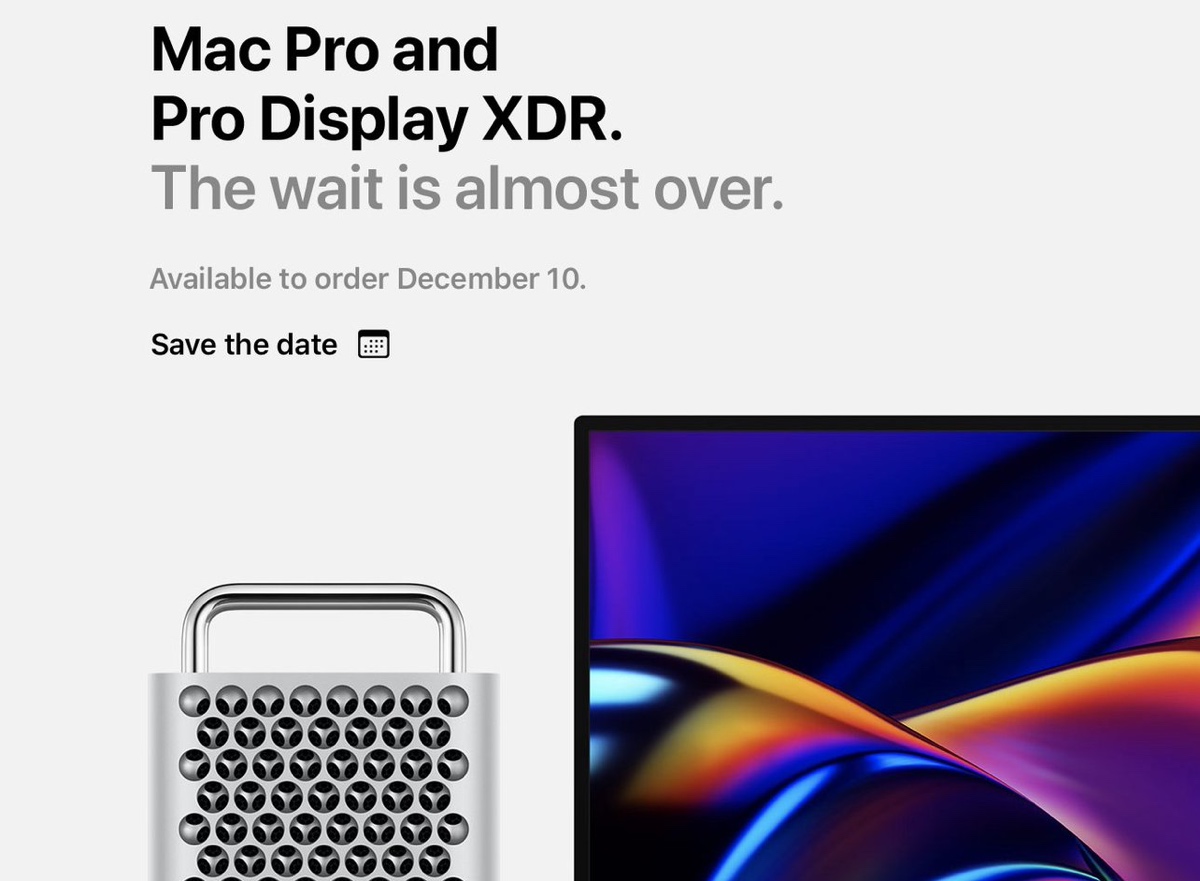 Apple to Release Mac Pro and Pro Display XDR on December 10