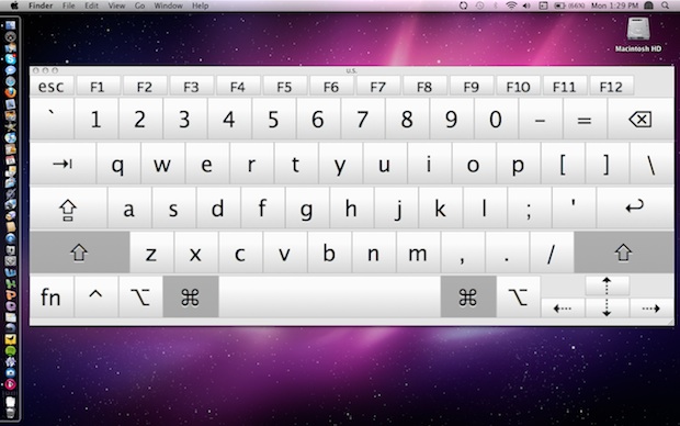 On screen keyboard for mac os x 10.7